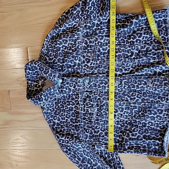 Free People Cheetah Print Denim Jacket - Picture 16 of 16